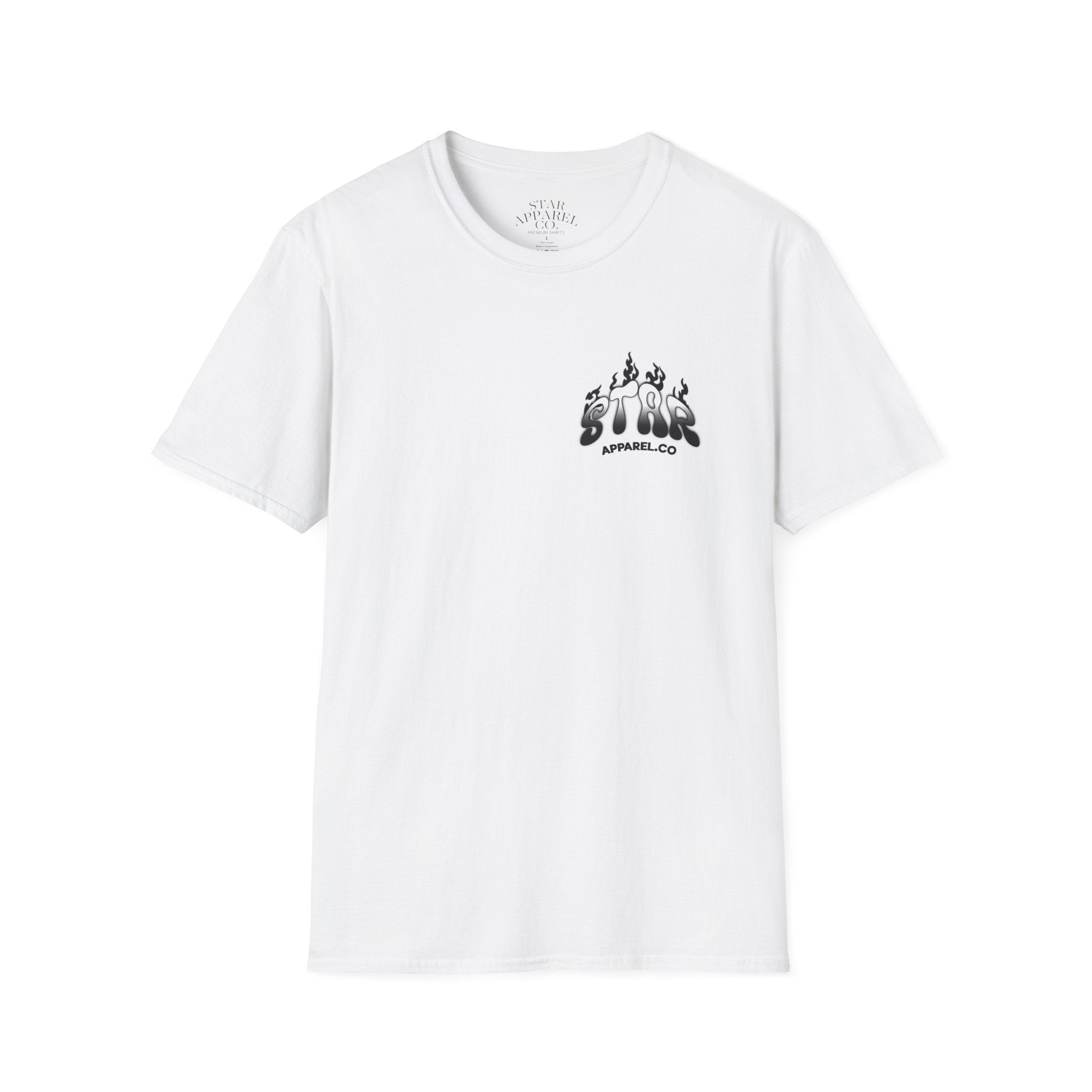 Adult White StarApparel T-shirt