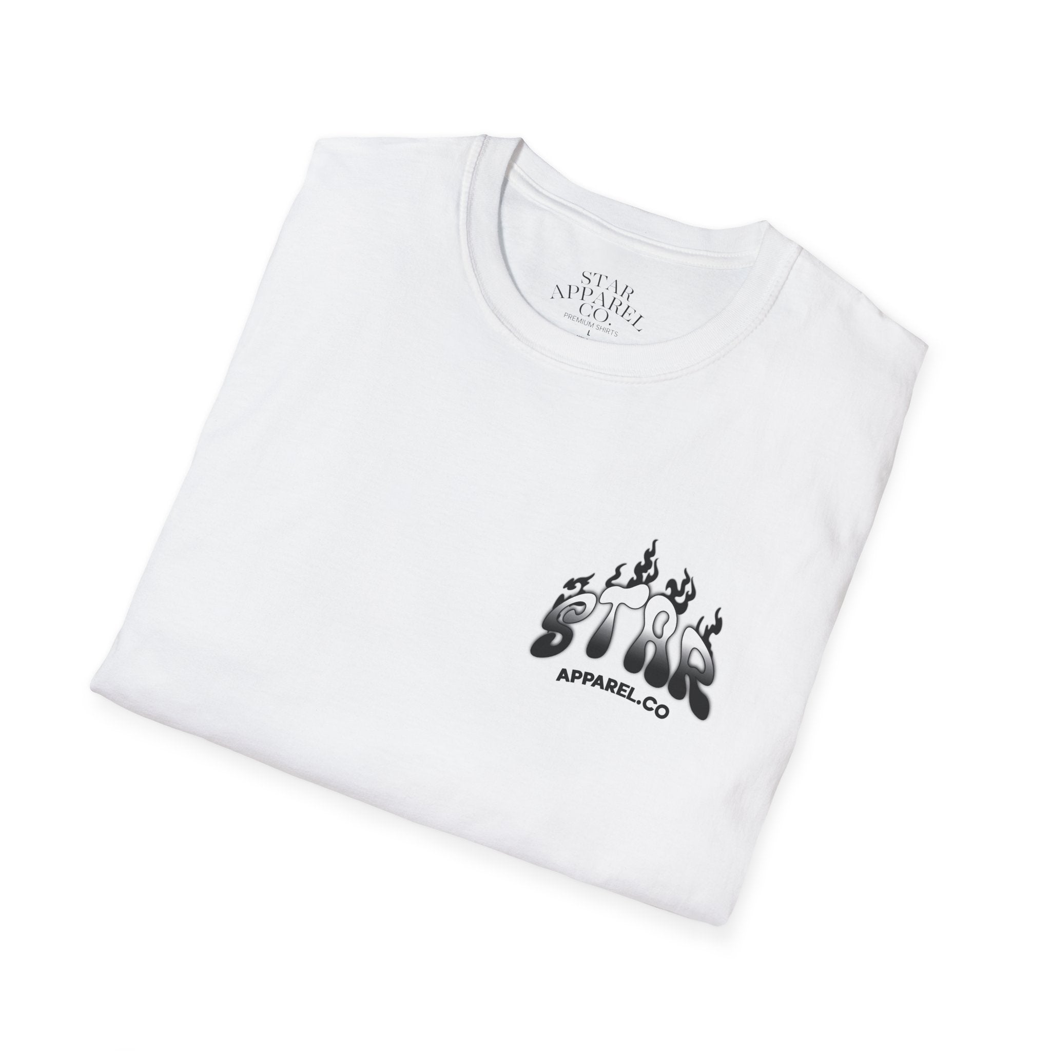 Adult White StarApparel T-shirt