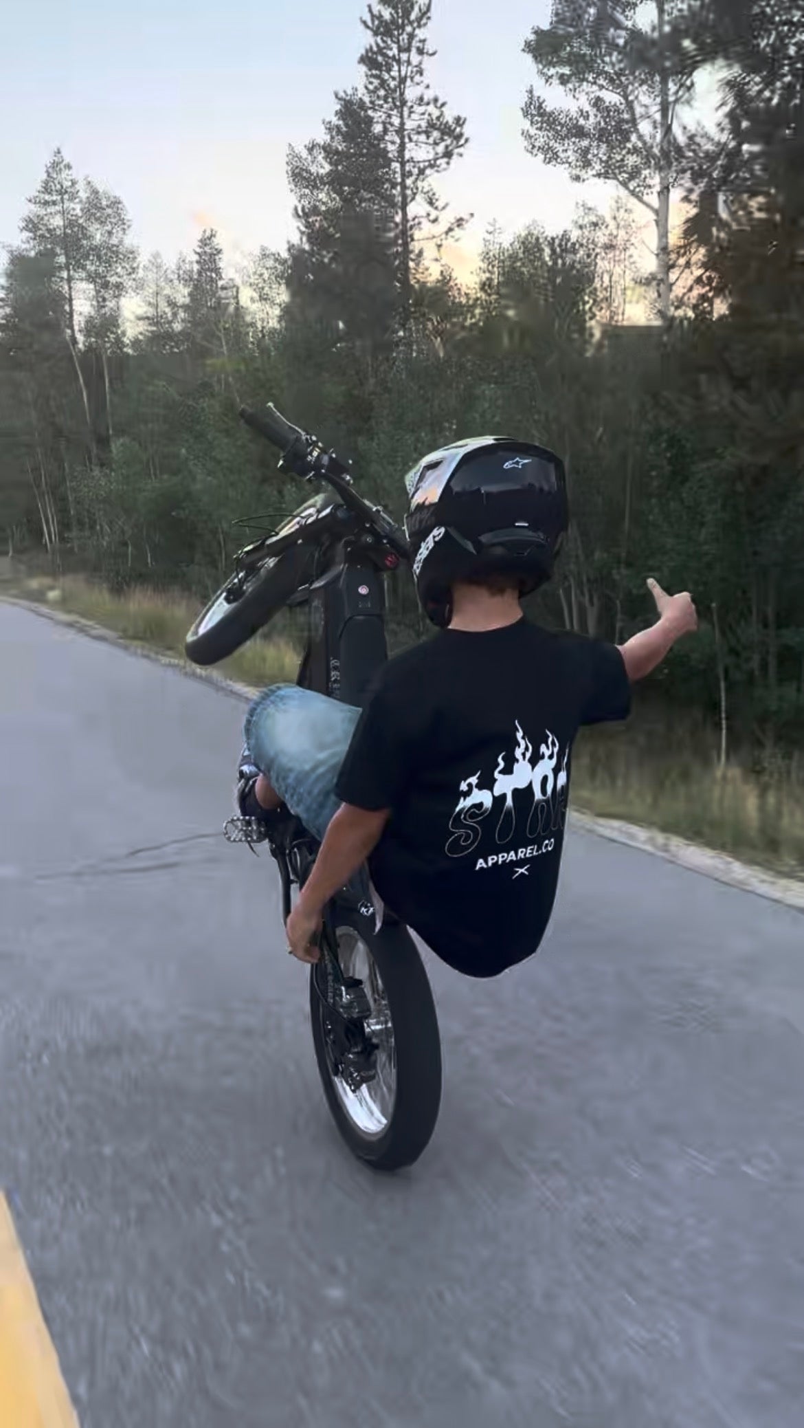 StarApparel Fire Black tee